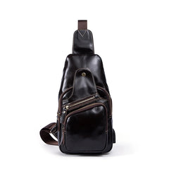 Leather Cool Chest Bag Sling Bag Sling Crossbody Bag Sling Travel Bag Hiking Bag For Mens - iwalletsmen