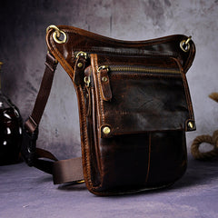 Leather Belt Pouch Mens Cases Waist Bag Hip Pack Belt Bag Fanny Pack Bumbag for Men