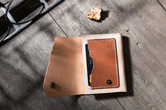 Handmade Leather Mens Cool billfold Wallet Card Holder Small Card Slim Wallets for Men
