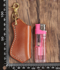 Cool Mens Leather disposable Lighter Case with Loop lighter Holder with clips - iwalletsmen
