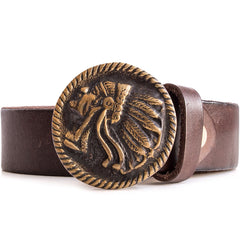 Handmade Genuine Custom Leather Mens Indian Leather Men Coffee Belt for Men - iwalletsmen