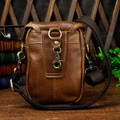 Leather Belt Pouch Mens Small Cases Waist Bag Hip Pack Belt Bag Fanny Pack Bumbag for Men