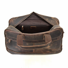 Genuine Leather Mens Cool Weekender Bag Travel Bag Duffle Bags Overnight Bag Holdall Bag for men