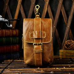 Leather Belt Pouch Mens Small Cases Waist Bag Hip Pack Belt Bag Fanny Pack Bumbag for Men