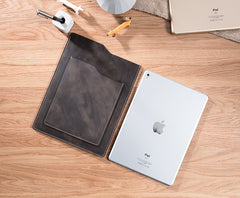 Handmade Leather Mens Clutch Cool Slim iPad Pro Case iPad Pro Cover for Men