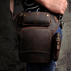 Leather Belt Pouch Mens Small Cases Waist Bag Hip Pack Belt Bag Fanny Pack Bumbag for Men