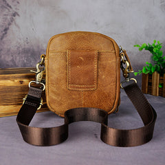 Leather Belt Pouch Mens Small Cases Waist Bag Hip Pack Belt Bag Fanny Pack Bumbag for Men