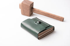 Handmade Leather Mens Cool billfold Wallet Card Holder Small Card Wallets for Men Women
