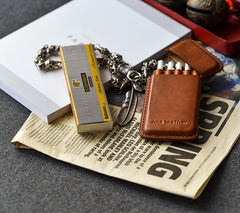Handmade Green Leather Womens 5pcs Cigarette Holder Case Cool Custom Cigarette Case for Women - iwalletsmen