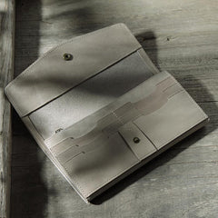 Handmade Leather Mens Clutch Wallet Cool Leather Wallet Long Phone Wallets for Men