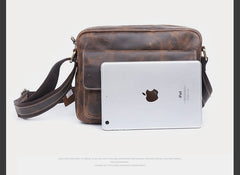 Genuine Leather Mens Cool Messenger Bag Chest Bag Bike Bag Cycling Bag for men