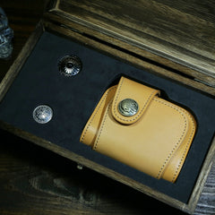 Handmade Leather Biker Wallet Mens Cool Chain Wallet Trucker Wallet with Chain