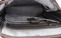 Genuine Leather Mens Cool Backpack Sling Bag Large Coffee Travel Bag Hiking Bag for men