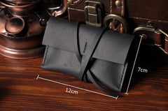 Handmade Mens Cool billfold Leather Wallet Men Small Card Slim Wallets Bifold for Men - iwalletsmen