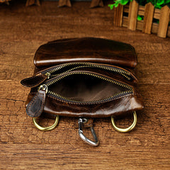 Leather Belt Pouch Mens Small Cases Waist Bag Hip Pack Belt Bag Fanny Pack Bumbag for Men