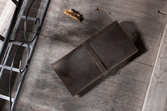 Handmade Leather Mens Clutch Wallet Cool Leather Wallet Long Phone Wallets for Men - iwalletsmen