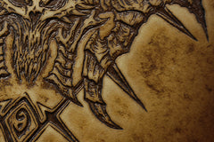 Handmade Leather Tooled Diablo3 Mens billfold Wallet Cool Leather Wallet Slim Wallet for Men