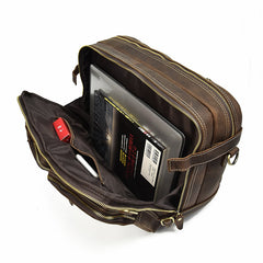 Genuine Leather Mens Cool Messenger Bag Work Bag Satchel Bag Briefcase Bag for men
