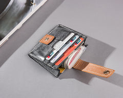 Handmade Leather Mens Cool billfold Wallet Card Holder Small Card Slim Wallets for Men
