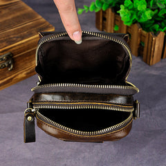 Leather Belt Pouch Mens Small Cases Waist Bag Hip Pack Belt Bag Fanny Pack Bumbag for Men