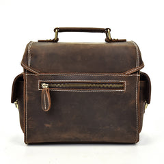 Handmade Leather Mens Cool Small Messenger Bag SLR Camera Case Bag Cycling Bag for men