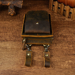 Leather Belt Pouch Mens Small Cases Waist Bag Hip Pack Belt Bag Fanny Pack Bumbag for Men