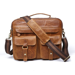 Genuine Leather Mens Cool Messenger Bag Chest Bag Bike Bag Cycling Bag for men