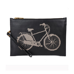 Handmade Leather Mens Cool Embroidery Wallet Zipper Clutch Wristlet Wallet for Men - iwalletsmen