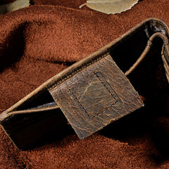 Handmade Leather Mens Cool Slim Leather Wallet Card Wallet Holders Men Small Wallets Bifold for Men