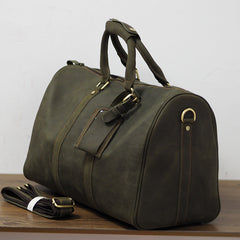 Cool Leather Mens Overnight Bag Weekender Bag Vintage Travel Bags Duffle Bag for Men - iwalletsmen