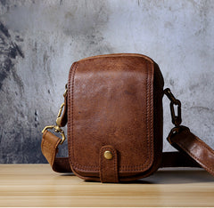 Leather Belt Pouch Mens Small Cases Waist Bag Hip Pack Belt Bag Fanny Pack Bumbag for Men