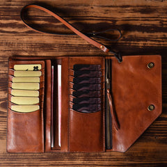Handmade Mens Cool Leather Chain Wallet Biker Trucker Wallet with Chain for Men - iwalletsmen
