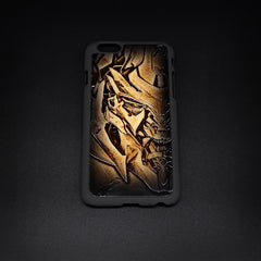 Handmade Leather Tooled iPhone6 7 plus 6s 7s plus Transformers Predator Jesus Xiuhpohualli Calendar iPhone Case