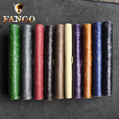 Handmade Leather Floral Mens Cool Travel Long Wallet Card Holder Card Slim Clutch Wallets for Men