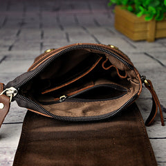 Leather Belt Pouch Mens Small Cases Waist Bag Hip Pack Belt Bag Fanny Pack Bumbag for Men