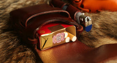 Cool Leather Mens Cigarette Holder Cigarette Case with Belt Loop Lighter Holder for Men - iwalletsmen