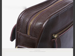 Genuine Leather Mens Cool Messenger Bag Small Bag Chest Bag Bike Bag Cycling Bag for men