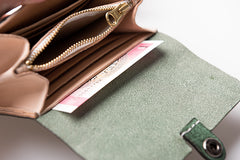 Handmade Leather Mens Cool billfold Wallet Card Holder Small Card Wallets for Men Women