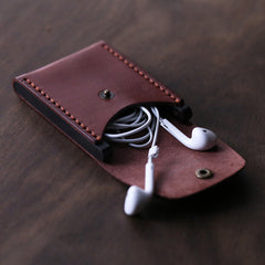 Cool Wooden Leather Mens Wallet Small Card Holder Handmade Coin Wallet for Men - iwalletsmen