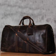 Leather Mens Cool Large Weekender Bag Travel Bag for Men