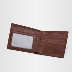 Genuine Leather Mens Cool Slim Leather Wallet Men Small Wallets Bifold for Men