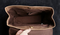 Genuine Leather Mens Cool Backpack Sling Bag Large Black Travel Bag Hiking Bag for men