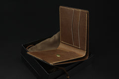 Handmade Leather Tooled Predator Mens billfold Wallet Cool Leather Wallet Slim Wallet for Men
