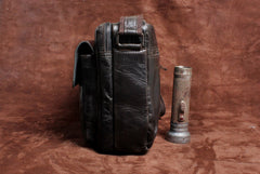 Handmade Leather Mens Cool Messenger Bag Chest Bag Bike Bag Cycling Bag for men