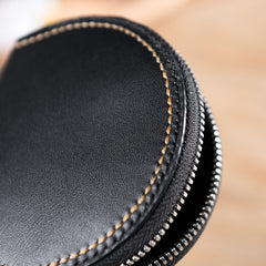 Handmade Leather Mens Cool Change Coin Wallet Coin Holder Coin Pouch Case for Men