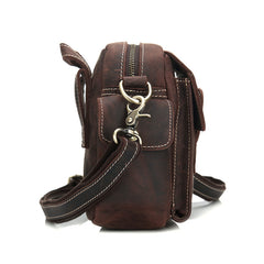 Cool Leather Mens Camera Bag Small Shoulder Bag Crossbody Bag For Men - iwalletsmen