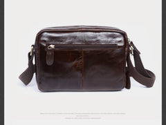 Genuine Leather Mens Cool Messenger Bag Chest Bag Bike Bag Cycling Bag for men
