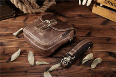 Leather Belt Pouch Mens Small Cases Waist Bag Hip Pack Belt Bag Fanny Pack Bumbag for Men