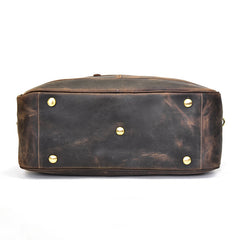 Genuine Leather Mens Cool Weekender Bag Travel Bag Duffle Bags Overnight Bag Holdall Bag for men