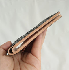 [On Sale] Cool Handmade Mens Billfold Wallet Black Snake Skin Small Wallet Slim Wallet billfold Wallet - iwalletsmen